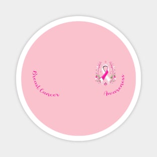 Breast Cancer awareness pink ribbon support design Magnet